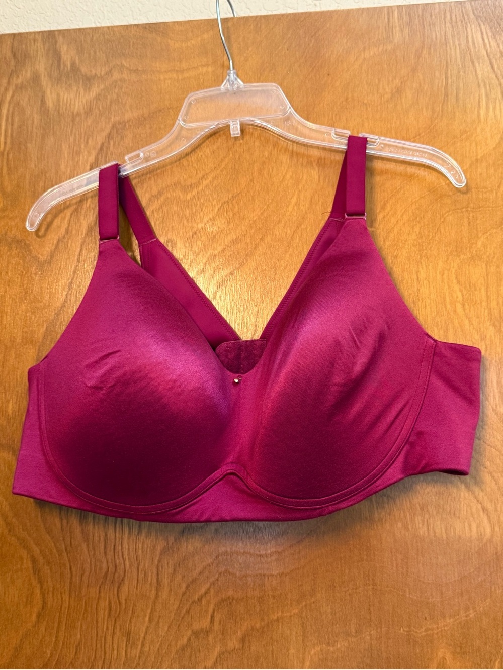 Cacique Wireless Full-Coverage Bra in Magenta